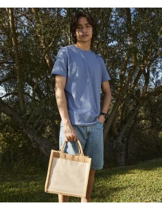 W-W426-Cotton Pocket Jute Midi Bag 2